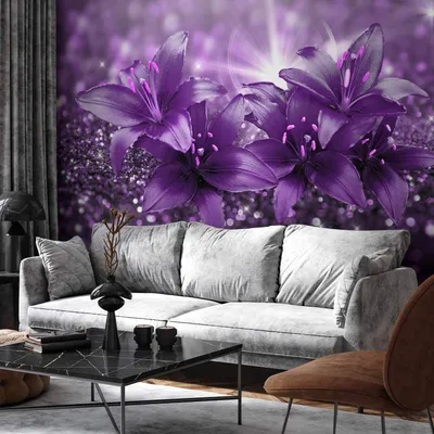 Produktbild von Vlies Fototapete - Masterpiece of Purple 150x105 cm Blumen b-A-0304-a-c