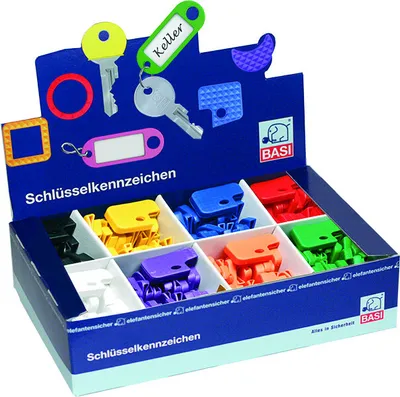 Produktbild von BASI - Schlüsselkennkappen - Standard - eckig - 1 VE = 200 Stück