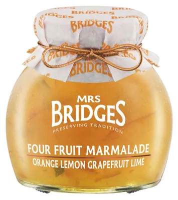 Image de Mrs. Bridges Four Fruit Marmalade Orange Lemon Pamplemousse Citron vert 340g