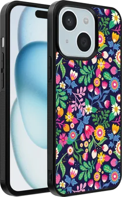Produktbild von Handyhülle passend für iPhone 15 mit Blumendruck - TPU Back Cover Case Blumendesign