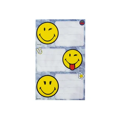 Produktbild von Buchetiketten Smiley, ca. 7,5x4,5 cm, 3x3 Etiketten