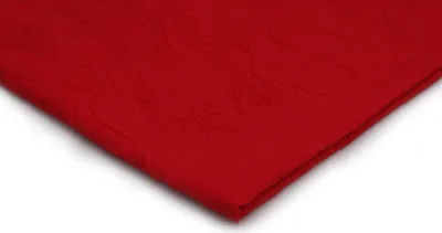 Obrázek produktu pro Bavlněná látka s výšivkou, barva červená vzor 7 (50 x 140 cm)