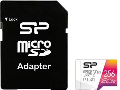 Obrázok produktu pre Silicon Power Elite, 256 GB, MicroSDXC, Trieda 10, UHS-I, 100 MB/s, Class 1 (U1)