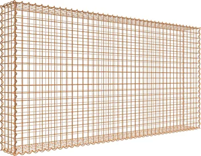 Immagine prodotto di Gabbione arrugginito 200 cm x 100 cm x 20 cm (L x H x P), maglia 5 cm x 5 cm, spirale