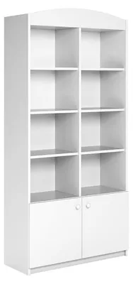 Produktbild von Bücherregal mit 2 Türen, Weiß, 187cm