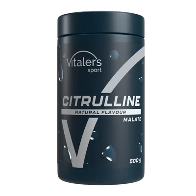 Obrázok produktu pre Vitaler's Sport Citrullin (L-citrulín-malát), prášok – 500 g, vegánsky, bez konzervačných látok, bez cukru, čisté zloženie