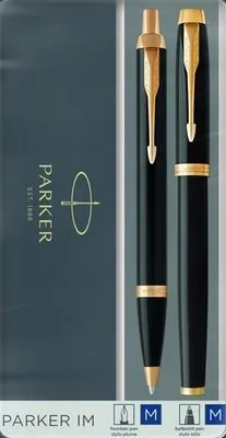Zdjęcie produktu dla Parker 2093216, Czarny, 2 szt., Długopis + pióro wieczne