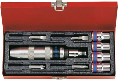 Produktbild von King Tony Schlagschraubendreher + Bits 5/16" 8-14Mm