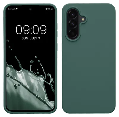 Produktbild von kwmobile Handyhülle für Samsung Galaxy A56 5G Hülle - Case Silikon - Kabelloses Laden - Schutzhülle Cover in Tannengrün