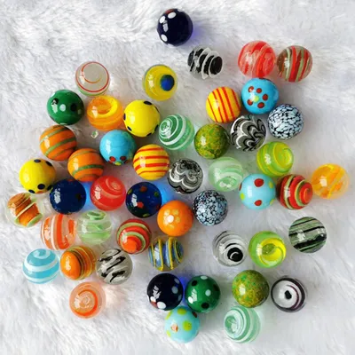 Obrázek produktu pro 20 skleněných kuliček kočičího oka, 16 mm, barevné, ručně vyráběné, DIY dekorace
