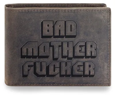 Obrázok produktu pre Pánska peňaženka STEVENS Kožená SLIM BAD MOTHER FUCKER PULP FICTION