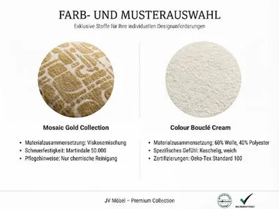 Produktbild von Moderner Boucle Sessel Weiß Armlehnsessel Lounge Sessel Wohnzimmer