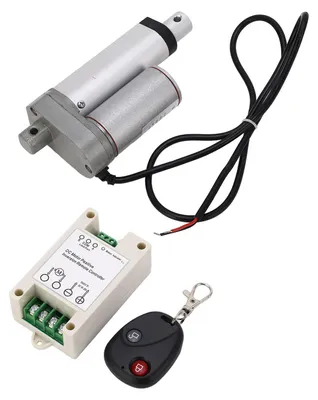 Immagine prodotto di Attuatore lineare elettrico bianco con corsa di 50 mm, IP65, 750 N, motore in lega di alluminio, 24 V, per controller per poltrone massaggianti, set telecomando