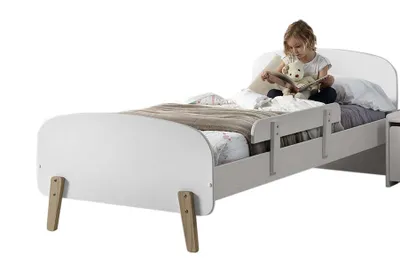 Produktbild von Kinderbett 90x200 mit Bettgitter - weiß