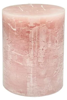 Immagine prodotto di Candela decorativa Stumpenkerze, diametro 15 cm, altezza 20 cm, colore rosa antico, durata approssimativa: 120 ore.