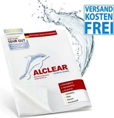 Produktbild von ALCLEAR 950002 Ultra-Microfaser Fenstertuch streifenfrei 60x45 cm