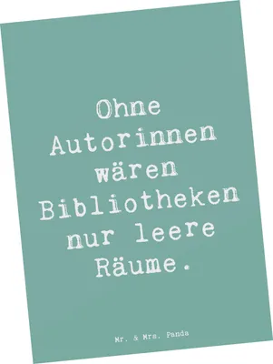 Produktbild von Mr. & Mrs. Panda Postkarte Spruch Autorin Magie - Meeresbrise - Geschenk, Fotokarte, Bücher, Ansichtskarte, Postkarten, Berufsleben, Kreativität, Berufsliebe, bildkarte
