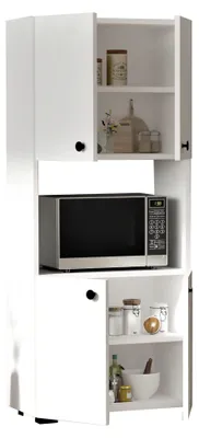 Produktbild von Sestu - Schrank, 60x31x140h cm Weiß, 2 Einlegeböden