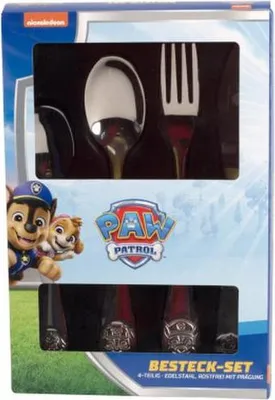 Produktbild von POS Kinderbesteck "Paw Patrol" 4-teilig 116043 4043891376928