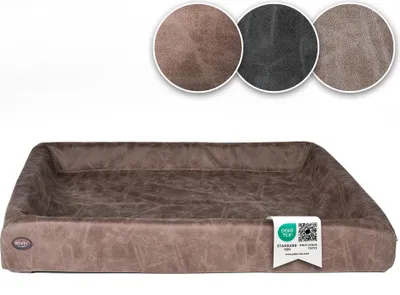 Produktbild von SABRO KUDDE Orthopädisches Hundebett – Hochwertige Wildlederoptik – Waschbar & Wasserabweisend – Ergonomisch – Premium Haustierzubehör