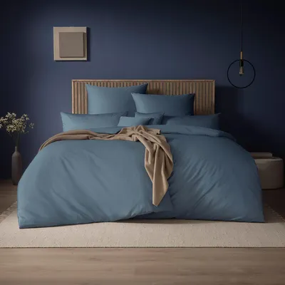 Produktbild von Estella Mako-Satin Uni Bettwäsche Valetta 155x220 cm + 80x80 cm taube
