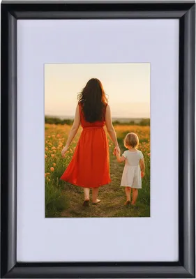 Produktbild von New Lifestyle Kunststoff Bilderrahmen mit Passepartout & Kunststoffglas Collage Wanddeko Poster Hoch- & Querformat - Farbe: Schwarz | Format: 10x15