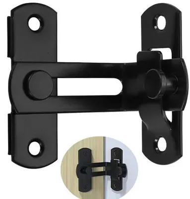 Productafbeelding van Schuifdeurvergrendeling – Kastsloten – 70 mm – Veiligheidsdeurslot – Sluiting – Zwart