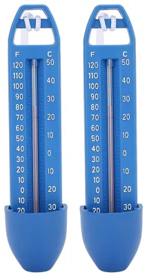 Immagine prodotto di 2 termometri galleggianti da piscina, 16,5 x 3,7 cm, per spa, sauna e sorgenti termali
