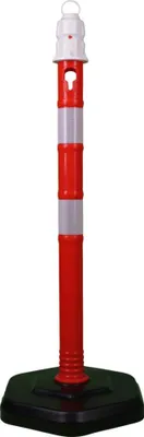 Produktbild von TEMKA Kettenpfosten, r/w, 1000 mm, Ø 63 mm