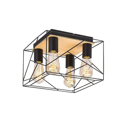 Immagine prodotto di Lampada da soffitto E27 4x40W colore nero 71024 Boire Rabalux
