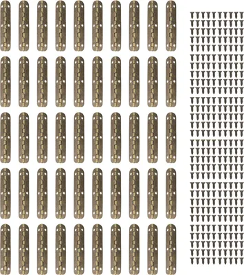 Produktbild von 50pcs Folding Flipscharniere 90 Grad Vintage -Scharnier mit Schrauben für Tischschrank Schrank Türmöbel 65x15mmmm