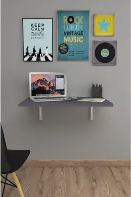 Produktbild von Bino Wandklapptisch platzsparend 72x45 cm Anthrazit