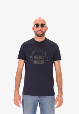 Obrázok produktu pre Tričko Diesel pánske, tmavomodré, 100% bavlna, potlač "Denim Division"