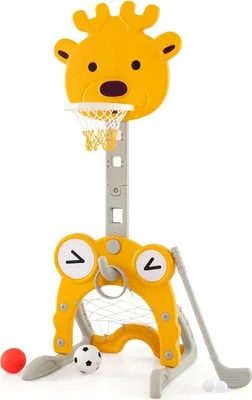 Produktbild von 4-in-1 verstellbares Kinder-Aktivitätszentrum mit Basketballkorb