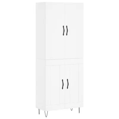 Image de Buffet haut Blanc 69,5x34x180 cm Bois d'ingénierie