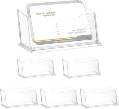 Produktbild von Transparante Kaarthouders für Büro - 6 Stücke - Akryl - Offenes Design