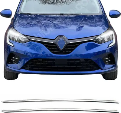 Zdjęcie produktu dla Listwy osłony chłodnicy Listwy osłony chłodnicy do Renault Clio 2019-2025 stal nierdzewna srebrna 2x