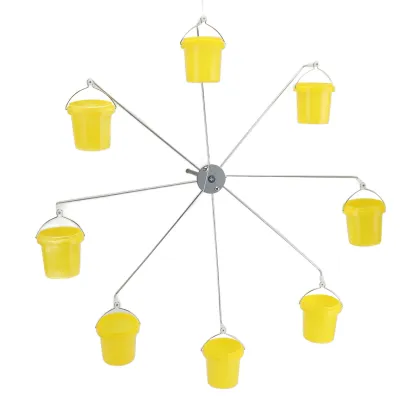 Produktbild von Riesenrad Vogelfutterspender – Dynamisches Design für endlosen Outdoor-Spaß, Kolibrifutterspender mit 8 Körben, ideal zum Aufhängen im Garten