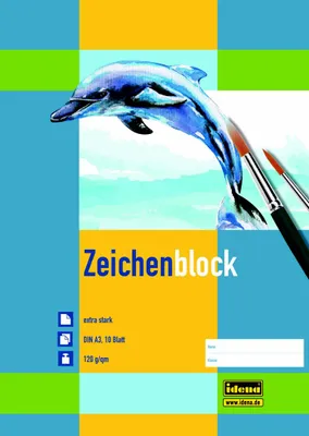 Produktbild von 5 Zeichenblöcke / 10 Blatt je Block / Malblock DIN A3 / 120g/m²