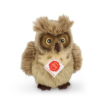 Obrázek produktu pro Teddy Hermann Sova, plyšová hračka, měkká hračka, plyšová hračka, divoké zvíře, lesní zvíře, pták, plyš, šedohnědá, 17 cm, 941637