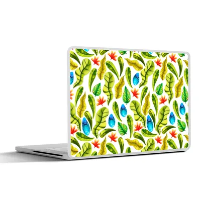 Produktbild von MuchoWow® Laptop Aufkleber Sticker Cover Dschungel - Design - Tropische Blätter 30x22 cm - Laptop-Sticker