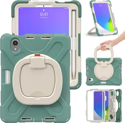 Obrázok produktu pre puzdro na iPad Mini 6 s otočným stojanom Pancierová zelená