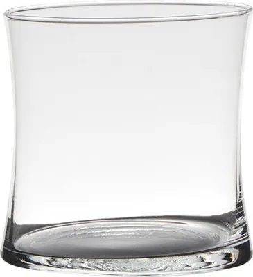 Produktbild von INNA-Glas Teelichtglas Glas Denny, Sanduhr - rund, klar, 15cm, Ø 15cm - Kerzenhalter