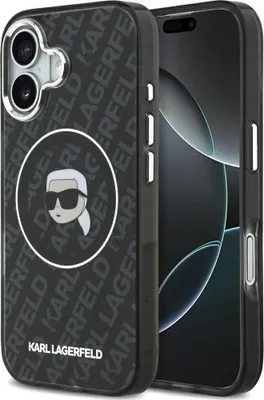 Obrázek produktu pro Pouzdro Karl Lagerfeld MagSafe iPhone 17 plastové černé průhledné logo