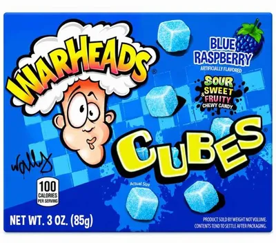 Produktbild von Warheads Cubes Blue Rasperry Sour 85g