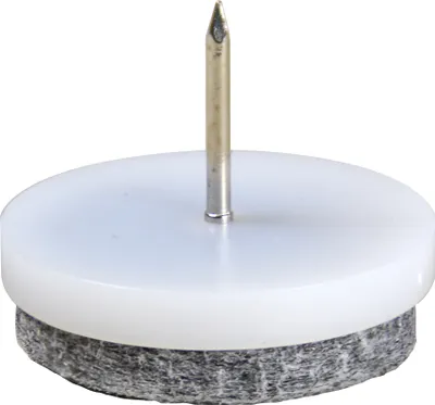 Produktbild von WAGNER Möbelgleiter 4tlg. - Ø 30 x 4 / 4 / 24 mm, 4 mm Filzgleiter weiß / grau zum Nageln für sensible Böden - 15082899