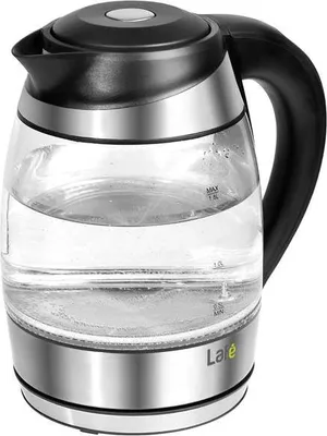 Zdjęcie produktu dla Lafe LAFCZA45187, 1,8 l, 2200 W, Stal nierdzewna, Przezroczysty, Czarny, Szkło, Plastik, Stal nierdzewna, Regulowany termostat, Wskaźnik poziomu wody