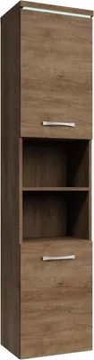 Image de Armoire de rangement Paso Hauteur 160 cm Chene Marron - Meuble de rangement haut placard armoire colonne