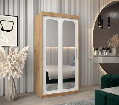 Obrázek produktu pro Zrcadlová skříň DONICELA 2 - 100 cm, artisan / bílá