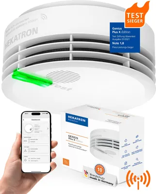 Produktbild von Hekatron Genius Plus X – Funk-Rauchmelder 10 Jahre Batterie – mehrsprachig